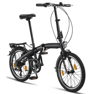 licorne bike gmbh Licorne Bike Conseres Premium Klapprad 20 Zoll Fahrrad für Herren, Damen 6 Gang Schaltung Schwarz