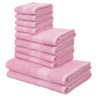 OTTO home Melli Handtuchset 2 Duschtücher 70 x 140 cm, 4 Handtücher 50 x 100 cm, 4 Gästetücher 30 x 50 cm rosa