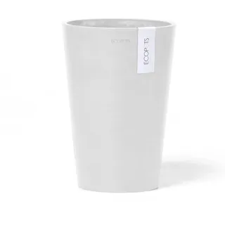 Ecopots Vase Pisa Weiß 17,5 cm x 3 cm