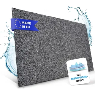 Entrando Schmutzfangmatte 100x250 cm - Teppich-Läufer für Flur, Grau | Langer Schmutzfangläufer aus Baumwolle für Eingangsbereich, Gang und Treppenhaus - 250 cm lang, rutschfest, saugstark