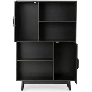 Costway Bücherregal 80 x 24 x 120 cm Schwarz