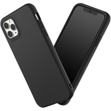 RhinoShield Case kompatibel mit [iPhone 11 Pro Max] | SolidSuit - Stoßdämpfende & schlanke Schutzhülle mit Premium Finish - 3.5 Meter Fallschutz - Austauschbare Kamera-Ringe - Klassik Schwarz