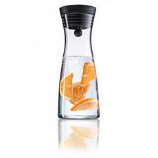 WMF Basic Wasserkaraffe aus Glas 0,75 liter, Glaskaraffe mit Deckel, Silikondeckel, CloseUp-Verschluss