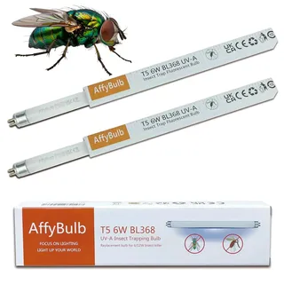 FSL OEM T5 F6W BL 368nm UV-Ersatzröhre für 12W Fliegenvernichter, 9 Zoll (2er Pack)