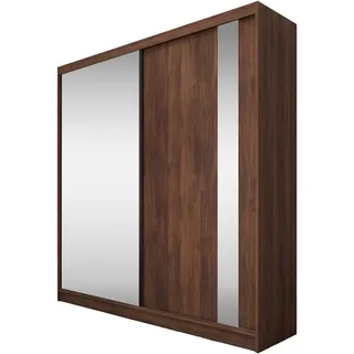 beautysofa Schwebetürenschrank Gaja II 200 x 216 x 61 cm Braun