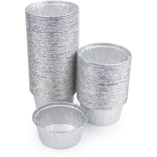 Einweg-Backformen aus Aluminium, für Cupcakes, Eiercremes, Muffins, Törtchen – 150 ml - 100 Stück