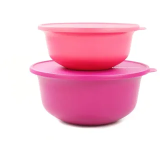 Tupperware Aloha 4L pink + 2L Hellrosa Schüssel Servieren Servierschüssel
