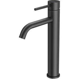 FORIOUS Wasserhahn Bad, Waschtischarmatur Hoch Waschbecken Armaturen in Schwarz mit Auslaufhöhe 190 MM High,Einhebelmischer Mischbatterie für Waschbecken Waschtisch Badezimmer, Gäste-WC