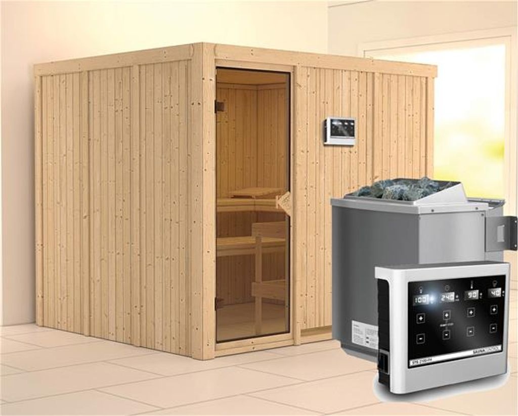 Bild von Sauna Gobin-9kW Bioofen-Steuergerät-OhneDachkranz inkl. gratis Zubehörpaket (Gesamtwert 271,91€)