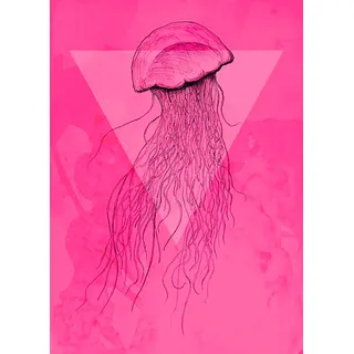 Komar Poster »Jellyfish Pink«, Tiere, (1 St.), Kinderzimmer, Schlafzimmer, Wohnzimmer, bunt