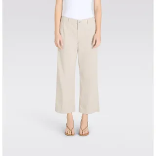 Schlaghose MAC "CARI", Damen, Gr. 44, N-Gr, pumice stone ppt, Web, Obermaterial: 97% Baumwolle, 3% Elasthan, lang, Hosen Schlaghose