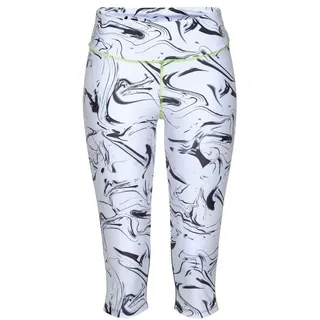 LASCANA ACTIVE Caprileggings »White Marble« Sporthose mit Mesheinsätzen, schwarz