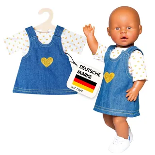 Heless Puppen-Jeanskleid Goldstück mit T-Shirt (2052)