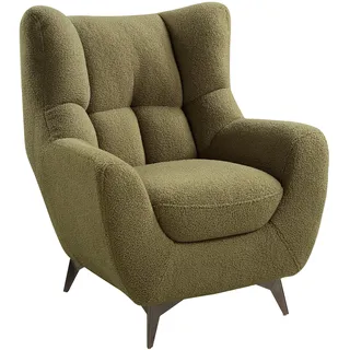 Atlantic Home Collection Sessel Shawn bezogen mit Teddystoff, grün, Polyester, 88 cm x 91 cm 98 cm