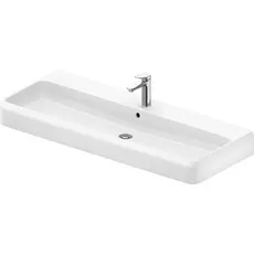 Duravit Qatego Aufsatzwaschtisch, 1200x470mm, mit Überlauf, Unterseite geschliffen und glasiert, DuraCeram, 238212, Farbe: 1 Hahnloch