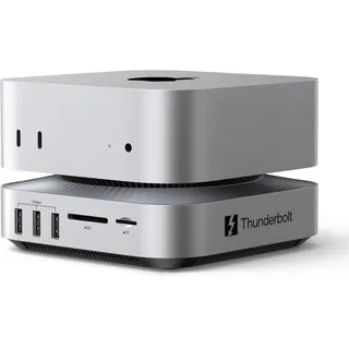 UGREEN Maxidok Thunderbolt 5 Mac mini Dock, Revodok 10-in-1 TBT5 Docking Station, 120Gbps Datentransfer, 8TB M.2 NVMe SSD, Single 8K/ Dual 6K@60Hz, SD/TF 4.0, Kühlsystem für Mac mini M4/M4 Pro