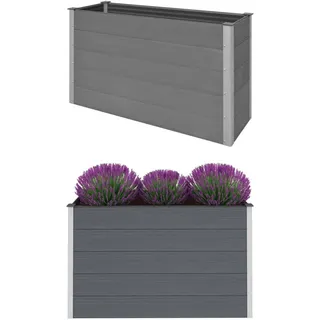 Garten-Hochbeet WPC 150 x 50 x 91 cm Grau - Grau