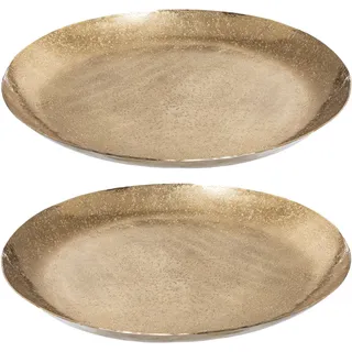 creativ home Dekoteller 30 cm gold