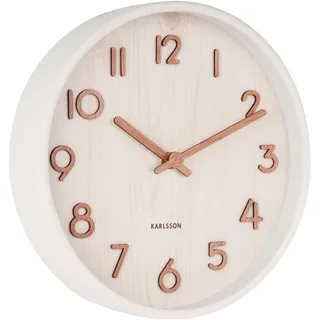 Karlsson - Wanduhr Pure - Weiß - Ø22cm - Weiß