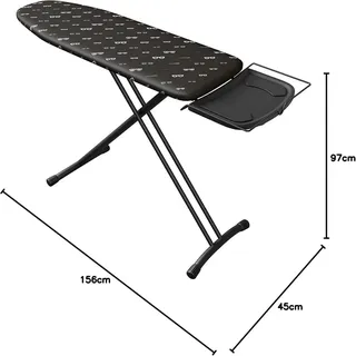 Laurastar Bügelbrett Comfortboard schwarz (natur, schwarz), B:120cm T:38cm, Bügelbretter, Mechanismus zum sicheren Verschließen, Bügelbrett