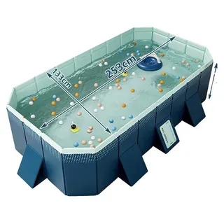 Tragbares Schwimmbecken, faltbares Design, langlebiges PVC-Material, Länge 2.53m