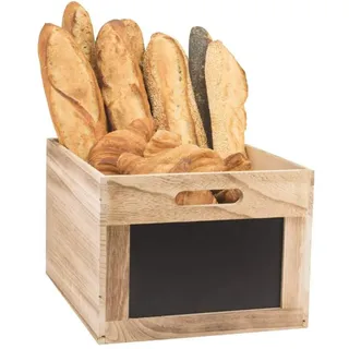 Securit CR-CB Holzbox / Tablecaddy mit Kreidetafelflächen, ca. 21 x 35 x 28,3 cm groß, aus Paulownia Holz, zum leichten Selbstaufbau, zur Aufbewahrung und Dekoration