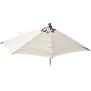 MCW Ersatz-Bezug Sonnenschirm Halbrund Cremeweiß , Weiß , Textil , 285x145 cm , Sonnenschutz, Sonnenschirme