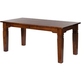 MASSIVMOEBEL24.DE Esstisch Akazie 160x90x76 nougat lackiert OXFORD #603 - Dunkelbraun