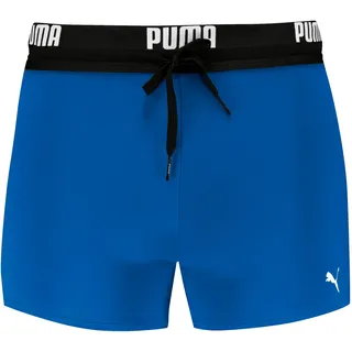 Badehose PUMA, Herren, Gr. XL, N-Gr, blau (vivid blau), Elasthan, Polyamid, unifarben mit Farbeinsatz, Badehosen Badehose, mit praktischen Seitentaschen