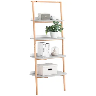 SoBuy Bücherregal 65 x 169 x 39 cm Grau/Natur