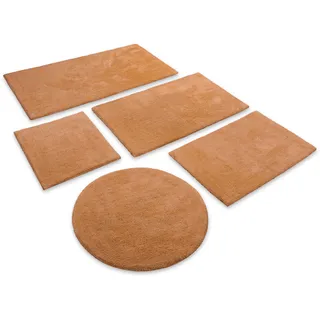 Badematte WECON HOME BASICS "Erik", terrakotta, H:20mm, Baumwolle, Badematten, Badematte, waschbar, rutschfest, sehr weich, strapazierfähig, pflegeleicht