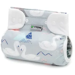 T-Tomi Orthopädisches Spreizh√∂schen für breites Wickeln - druckkn√∂pfe Swan (5-9 kg) 1 St