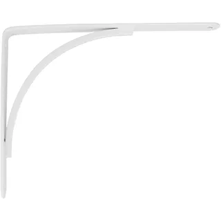 Amig - Regalwinkel Edelstahl Mod. 10 | Metallwinkel für Regale | Regalhalterung | Farbe: Weiß | Maße: 150 x 125 mm | Empfohlenes max Gewicht: 105 kg