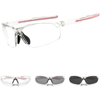 Suertree Selbsttönend Fahrradbrille Photochromatische Sportsonnenbrille Herren Damen Transprante Gläser Klar Radsport Radfahren MTB