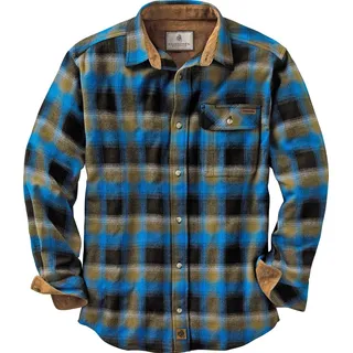 Legendary Whitetails Buck Camp Herren-Flanellhemd, Cobalt Plaid, Größe 4XL