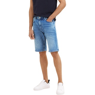 TOM TAILOR Herren Slim Fit Jeans Bermuda Shorts, Blau (10281 - Mid Stone Wash Denim), 29