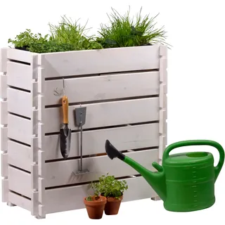 Dobar Hochbeet DOBAR 79 x 79 x 37 cm Weiß