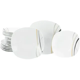 CreaTable Square City Line Tafelservice 18-tlg. weiß