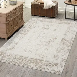 Carpet City "ANTIK232", rechteckig 10 mm Höhe Kurzflor, 3D-Optik, Klassisch-Modern für Wohnzimmer, Schlafzimmer,