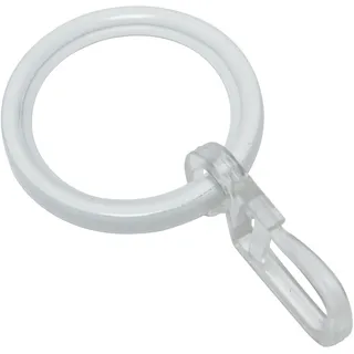 GARDINIA Gardinenringe für Gardinenstangen mit 20 mm Weiß,