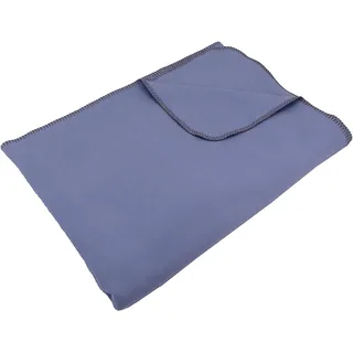 SETEX Kuscheldecke, 100% Baumwolle, Decke als Zimmer-Deko, Schlafzimmer-Deko und mehr, 200 x 140 cm große Tagesdecke, Blau