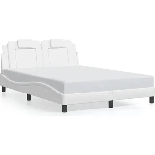 vidaXL Bettgestell "Viana" ohne Matratze Weiß 120x200 cm Kunstleder - Weiß