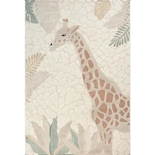 Kinderteppich , Creme , Textil , Giraffe , rechteckig , 140x200 cm , ISO 9001, Bsci, Oeko-Tex® Standard 100 , für Fußbodenheizung geeignet, in verschiedenen Größen erhältlich, pflegeleicht, leicht zusammenrollbar , Teppiche und Böden, Teppiche, Kinderteppiche
