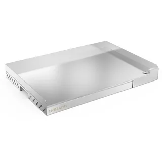 DOBADN Universal BBQ Edelstahl Plancha Grillplatte Griddle für Gas- und Holzkohlegrill,58.3 * 40.5 * 7 CM