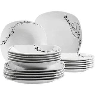 Mäser Londra Tellerset 18-tlg. weiß
