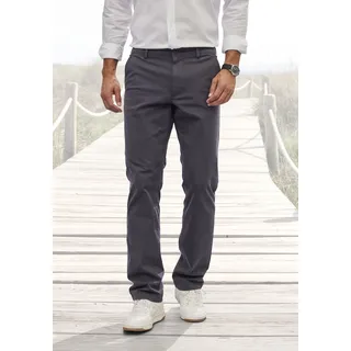 Chinohose H.I.S "- lange Hose in Regular-fit", Herren, Gr. 32, Länge 34, grau (anthrazit), Web, Obermaterial: 98% Baumwolle, 2% Elasthan, unifarben, straight fit lang, Hosen Chinohose, aus elastischer Baumwoll-Qualität, in 3 Längen: 30 & 32 & 34