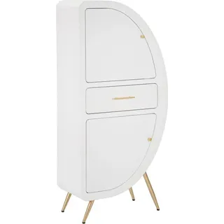 FURNLUX Anrichte Venus Weiss 60cm / Hauptfarbe: Weiß / Abmessungen: 60 x 133 x 32 cm - Weiß