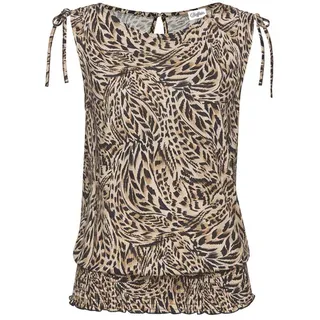 Buffalo Shirttop mit Zierbändern an der Schulter, sommerliches Damentop, bunt