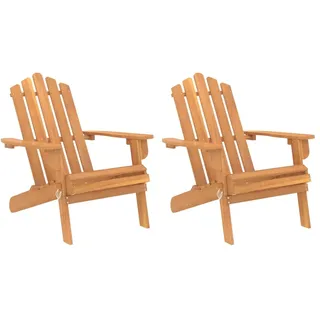 vidaXL Adirondack-Gartenstühle 2 Stk. Massivholz Akazie - Braun