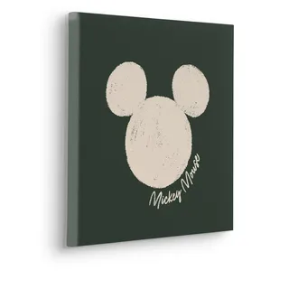 KOMAR Keilrahmenbild Disney Mickey Mouse Stamp Grün
